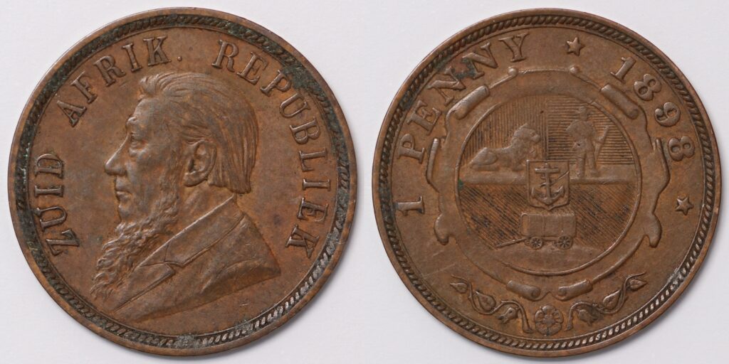 South Africa Republic Zar Penny D Zuid Afrikaansche Republiek