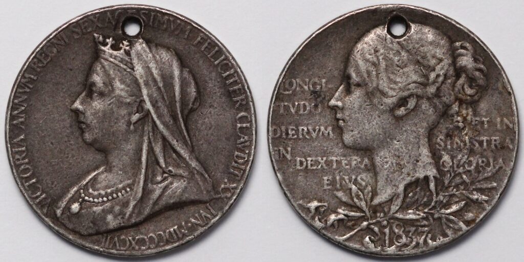 Great Britain 1897 Queen Victoria Diamond Jubilee Small Silver