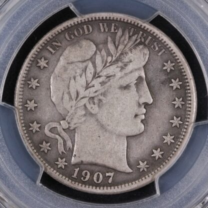 PCGS Graded VF25 - United States USA 1907-S Barber Half Dollar 50C Silver Coin