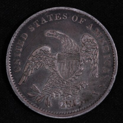 United States USA 1835 Capped Bust Quarter Small 25 Cents World Silver Coin - Image 2