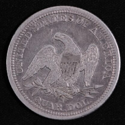 United States USA 1855S Arrows Seated Liberty Quarter 25 Cents - Scarce Key Date - Image 2