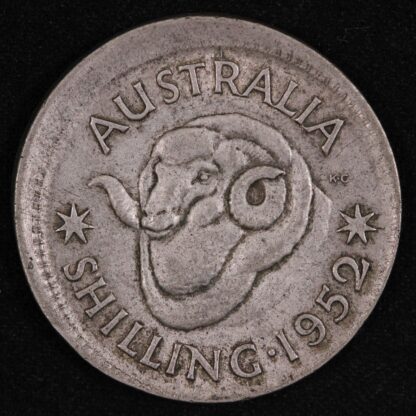 Australia 1952 Shilling Misstrike Error Coin