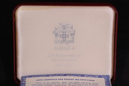 Jamaica 1978 $25 25th Anniversary of the Coronation KM# 76 Silver Proof Coin - Image 5