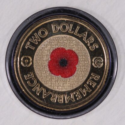 Australian 2012 $2 'C' Mintmark Red Poppy Remembrance Day Uncirculated Coin