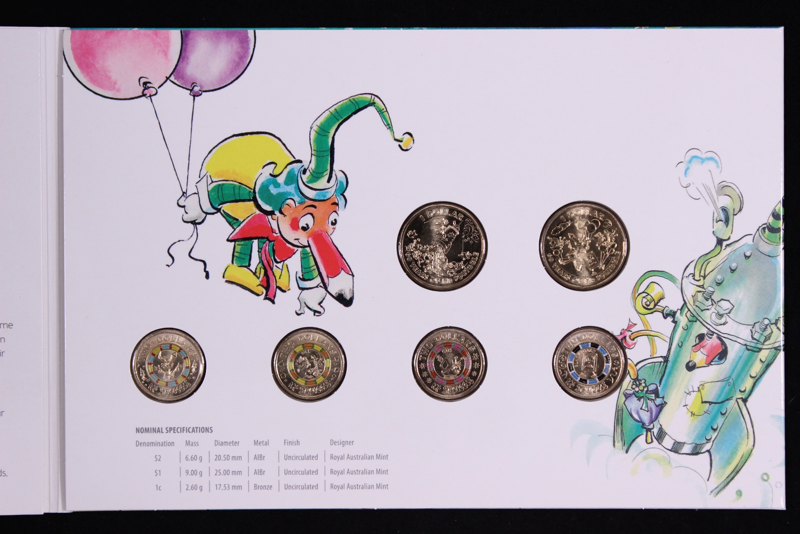 Australia 2019 Mr Squiggle & Friends 7-Coin Collection - Image 2