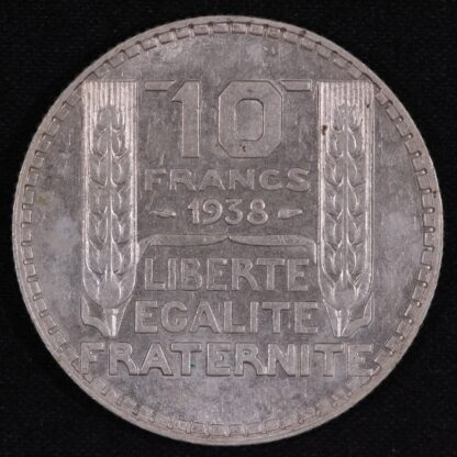 France 1938 10 Francs KM# 878 World Silver Coin