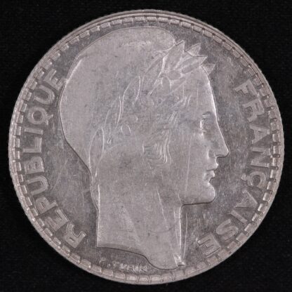 France 1938 10 Francs KM# 878 World Silver Coin - Image 2