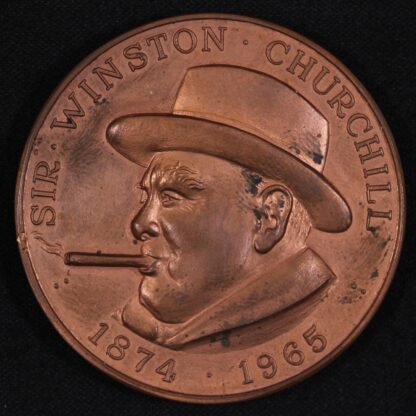 Australia 1966 Sydney Coin Club 2nd Anniv Opera House Churchill Copper Medallion - Image 2