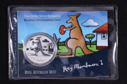 Australia 2008 $1 Silver Kangaroo 1oz Frosted Uncirculated Coin - Rare