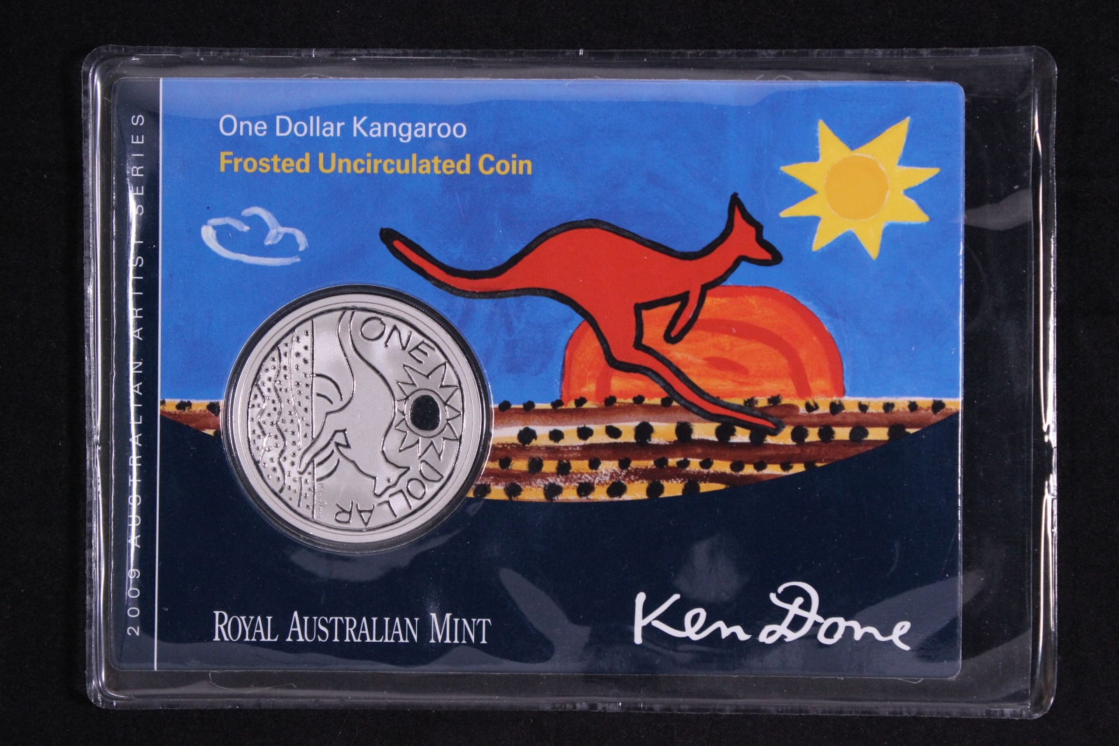 Australia 2009 $1 Kangaroo Cupro Nickel Frosted Uncirculated Coin - Ken Done