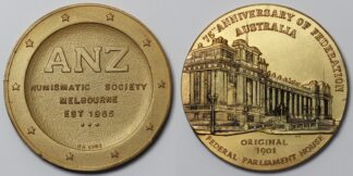 ANZ Numismatic Society Gilded Medal