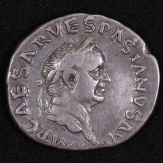 Ancient Roman Silver Coin Vespasian AD 70 Denarius