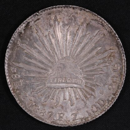 Mexico 1887-Zs FZ 8 Reales KM# 377.13 World Silver Coin