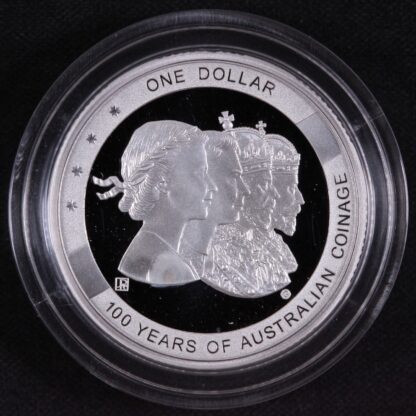 2010 $1 Silver Proof Coin ANDA Release 100 Years Australian Coinage 'P' Privy