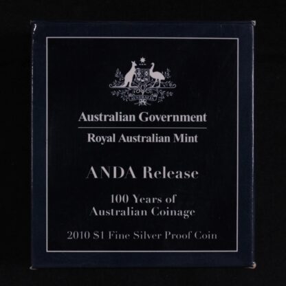 2010 $1 Silver Proof Coin ANDA Release 100 Years Australian Coinage 'P' Privy - Image 4