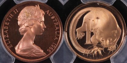 PCGS Graded PR66DCAM - Australia 1966 One Cent 1c Proof Coin