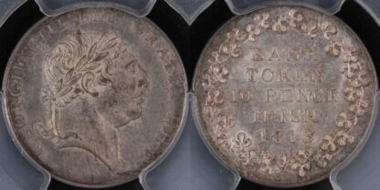 PCGS Graded MS64 - Ireland 1813 10 Pence Bank Token Uncirculated Silver Coin