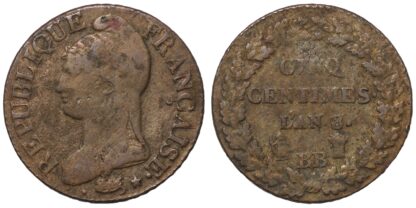 LAN 8 (1799-1800) BB 5 Centimes