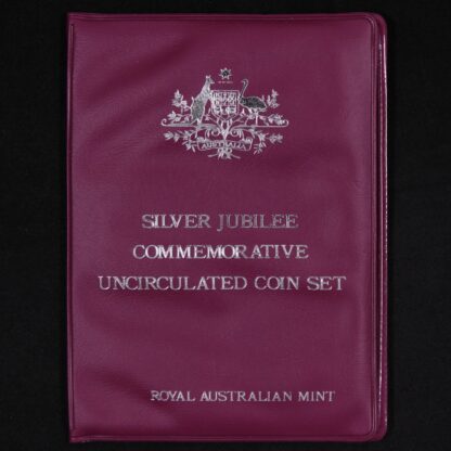 Australia 1977 Uncirculated Mint Coin Set Silver Jubilee - Purple Wallet - Image 3