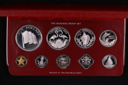 Bahamas 1977 9-Coin Proof Set - Franklin Mint