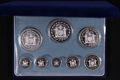 Belize 1974 8-Coin Collector's Solid Sterling Silver Proof Set - Franklin Mint - Image 2