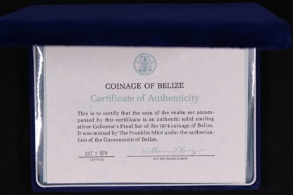 Belize 1974 8-Coin Collector's Solid Sterling Silver Proof Set - Franklin Mint - Image 3