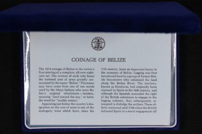 Belize 1974 8-Coin Collector's Solid Sterling Silver Proof Set - Franklin Mint - Image 4