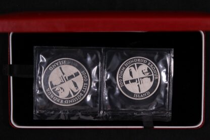 Iceland 1974 2-Coin Silver Proof Set - Settlement of Iceland 1100th Anniversary