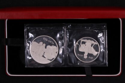 Iceland 1974 2-Coin Silver Proof Set - Settlement of Iceland 1100th Anniversary - Image 2