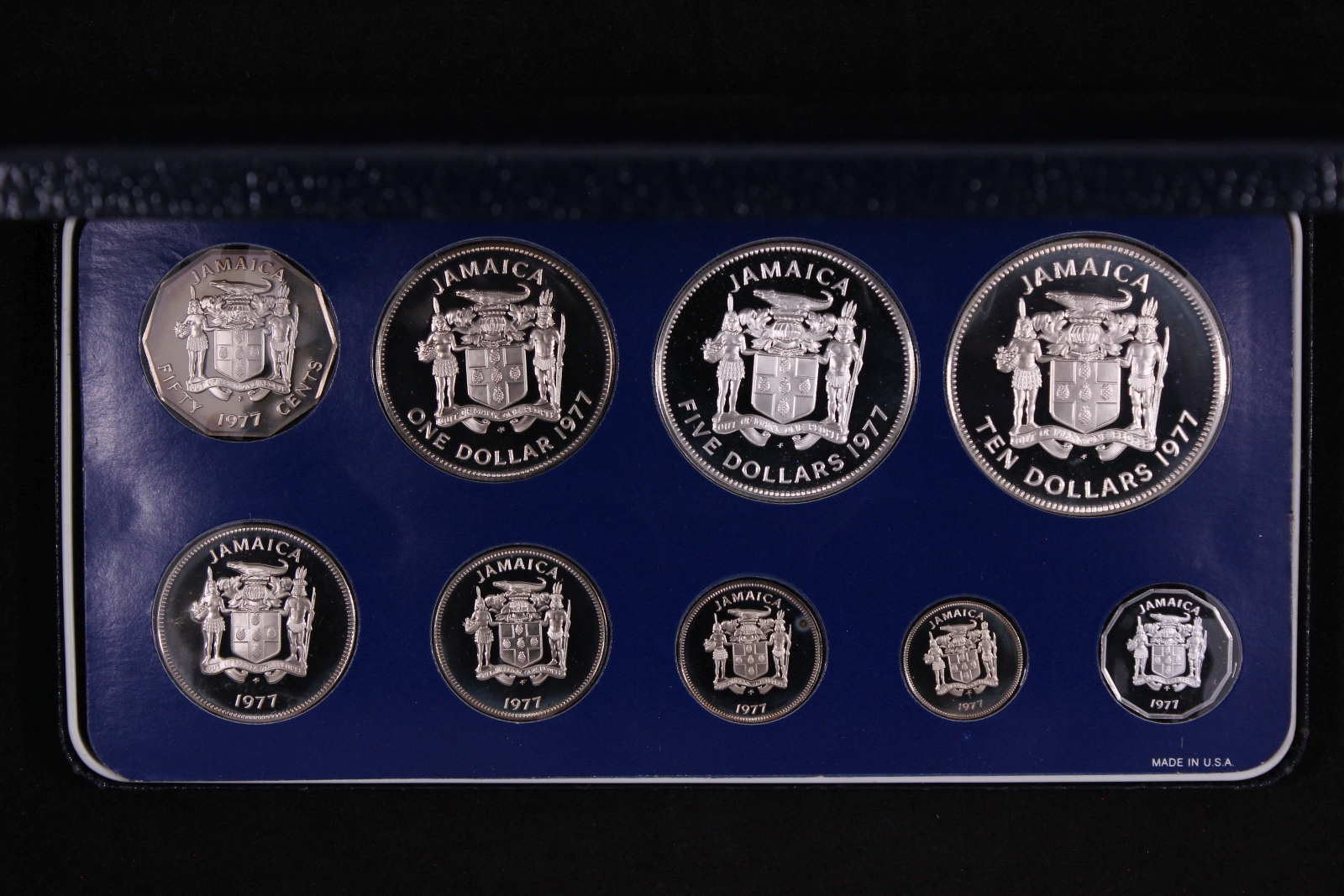 Jamaica 1977 9-Coin Proof Set - Franklin Mint - Image 2