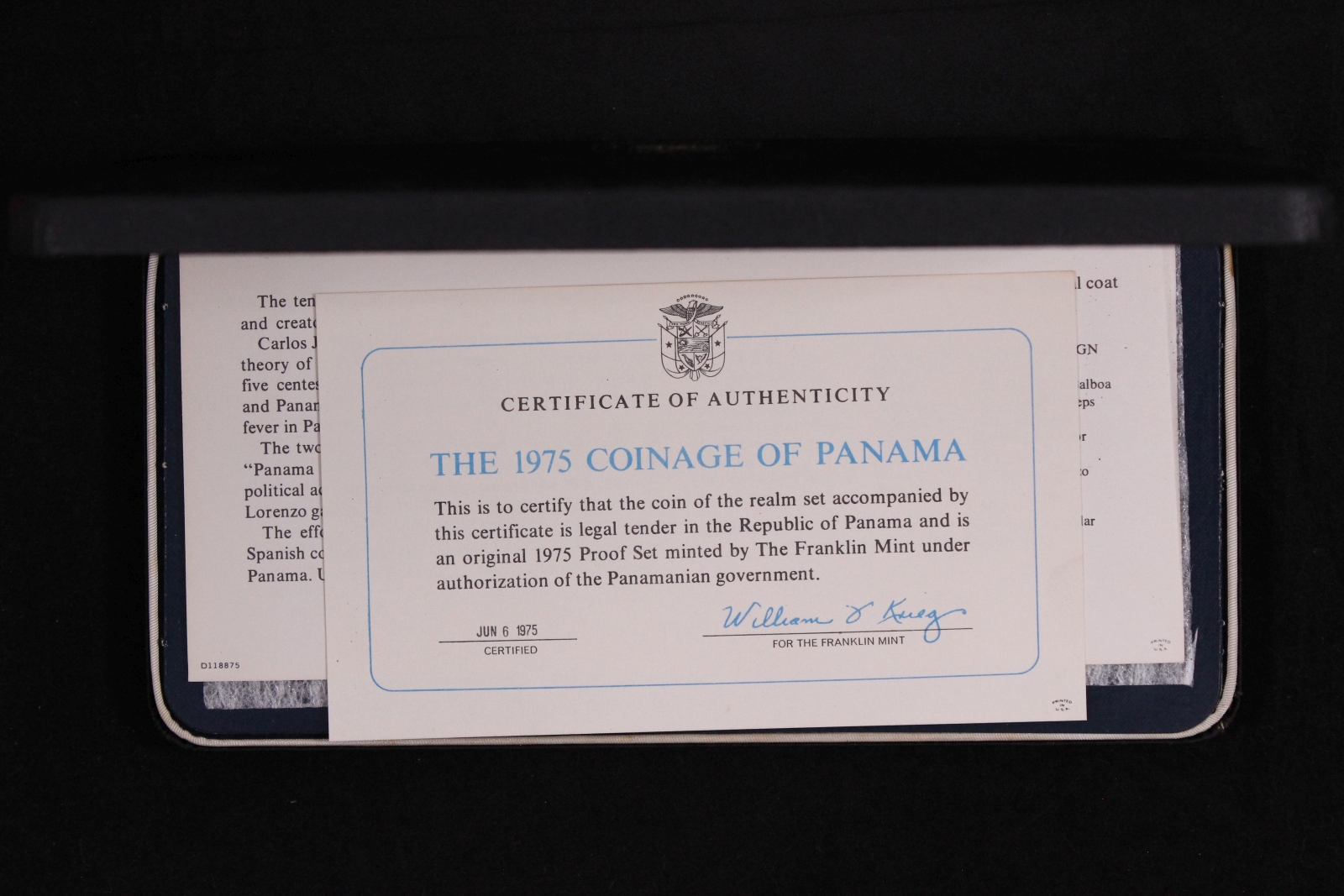 Panama 1975 8-Coin Proof Set - Franklin Mint - Scarce - Image 3