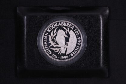 1990 Australian Kookaburra $5 First Proof Issue 1oz Silver Coin - Perth Mint - Image 2