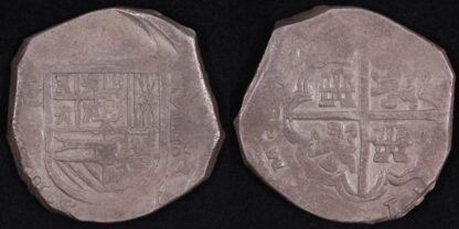 Spain ND (1598-1621) 8 Reales Cob KM# 37.3 Seville Mint World Silver Coin