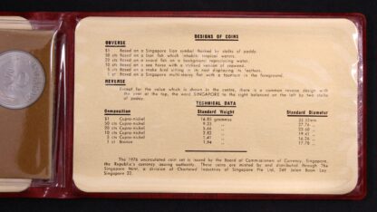 Singapore 1976 Year of the Dragon 6-Coin Uncirculated Mint Set - Image 4