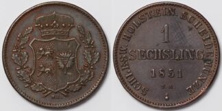 Schleswig-Holstein 1851 Sechsling