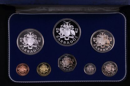 Barbados 1973 First National Coinage 8-Coin Proof Set – Franklin Mint