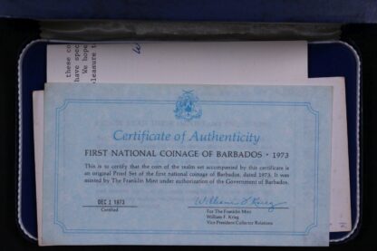 Barbados 1973 First National Coinage 8-Coin Proof Set – Franklin Mint - Image 3