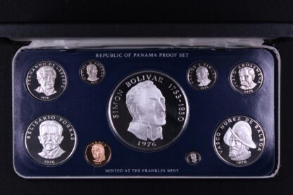 Panama 1976 9-Coin Proof Set - Franklin Mint