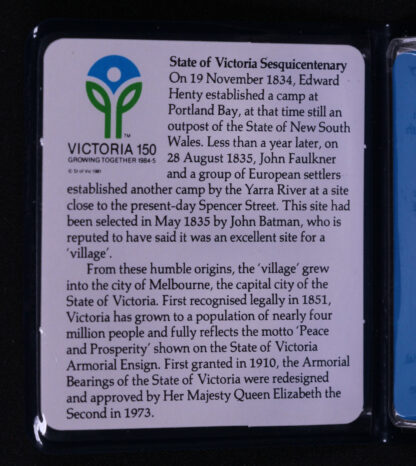 Australia 1985 Ten Dollars $10 Uncirculated Silver Coin - State Series Victoria - Image 3