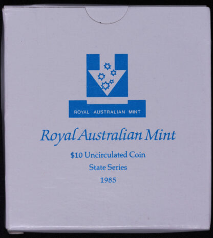 Australia 1985 Ten Dollars $10 Uncirculated Silver Coin - State Series Victoria - Image 7