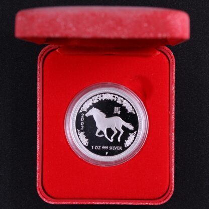 Australia 2002 Year of the Horse Lunar Series I Proof 1oz Silver Coin - Scarce