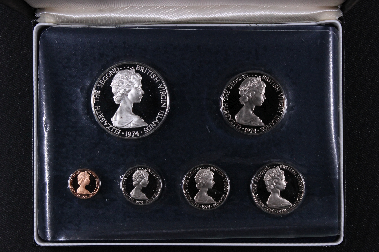 British Virgin Islands 1974 6-Coin Proof Set - Franklin Mint