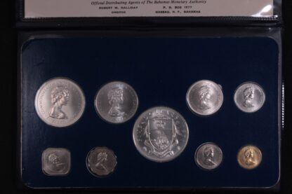 Bahamas 1971 9-Coin Uncirculated Specimen Set - Franklin Mint - Image 2