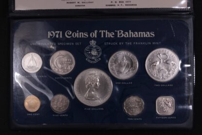 Bahamas 1971 9-Coin Uncirculated Specimen Set - Franklin Mint - Image 3