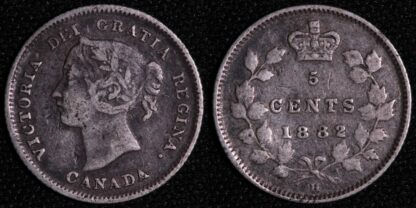 Canada 1882-H 5 Cents KM#2 World Silver Coin