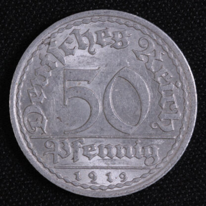 Germany Weimar Republic 1919-A 50 Pfennig KM#27 Aluminium Coin - Image 2