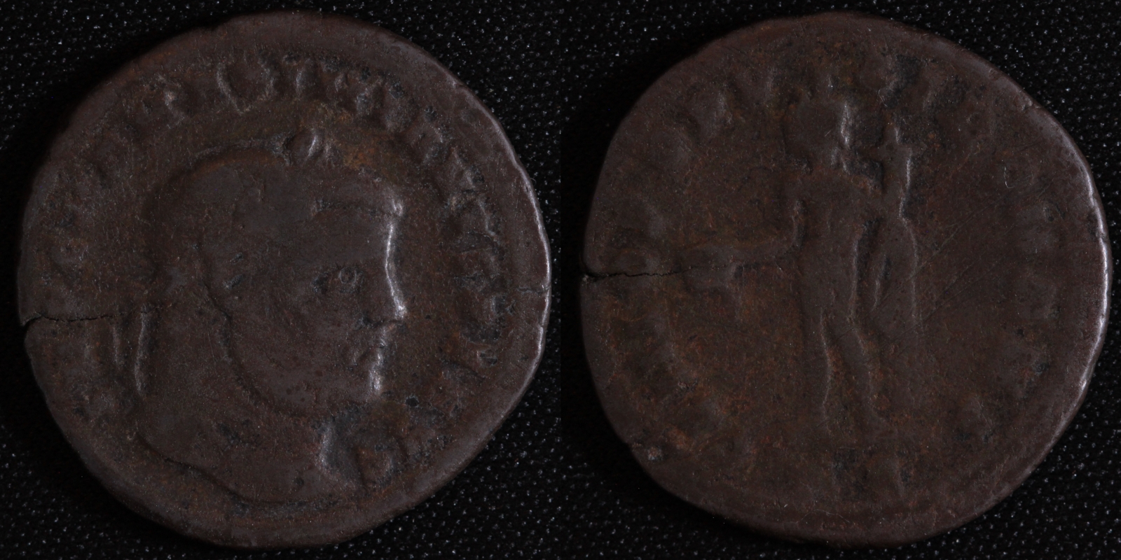 Ancient Roman Imperial Coin Maximianus c. AD 295-6 AE Follis Cyzicus Mint Genius