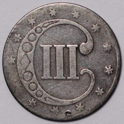 United States USA 1853 Three Cent (Trime) 3CS Silver Coin - Image 3