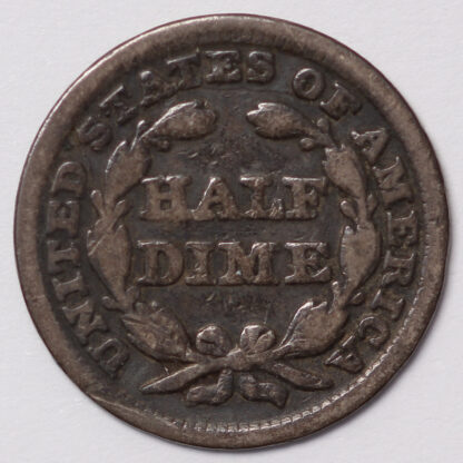 United States USA 1849 Liberty Seated Half Dime H10C Silver Coin - Better Date - Image 3