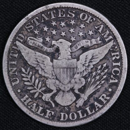 United States USA 1909-S Barber Half Dollar 50C Silver Coin - Better Date - Image 3